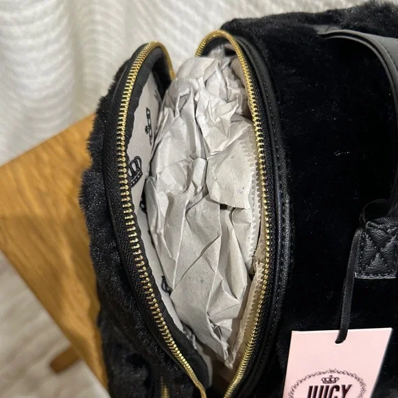Juicy Couture Faux Fur Backpack Hair Clip Charm Bracelet Bundle NWT Juicy Couture Faux Fur Backpack Hair Clip Charm Bracelet  main image 2